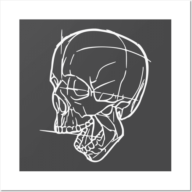 Skull Drawing Wall Art by valsymot